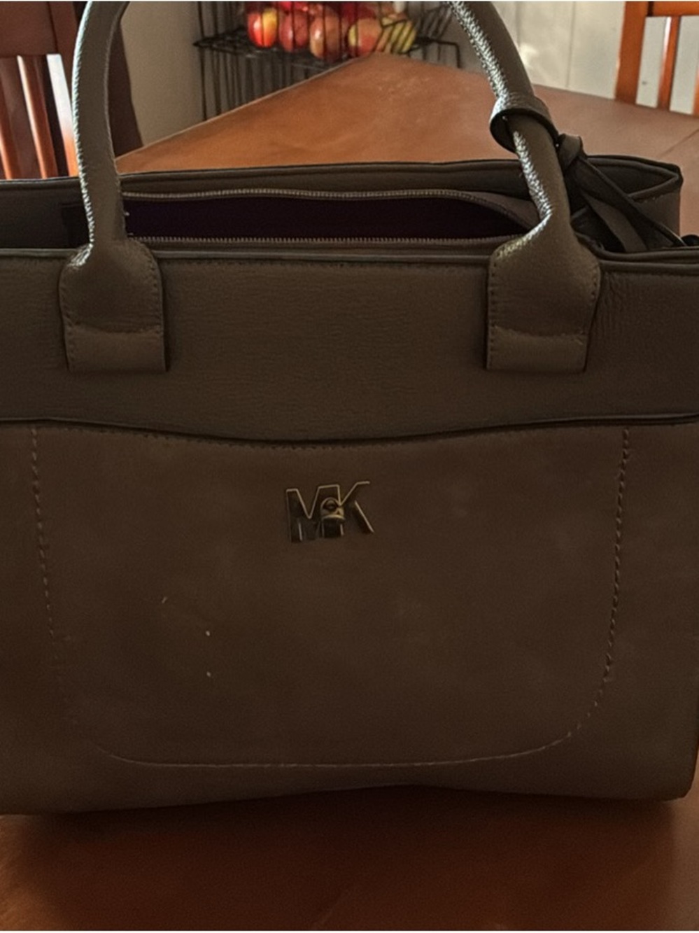 Michael Kors Dark Brown Leather Briefcase Satchel